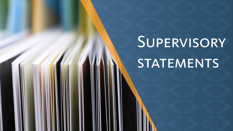 Supervisory statements